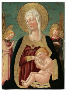 Madonna And Child With Angels by Neri di Bicci