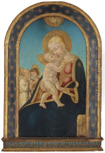 The Madonna And Child With Saints Jerome And John The Baptist by Neri di Bicci
