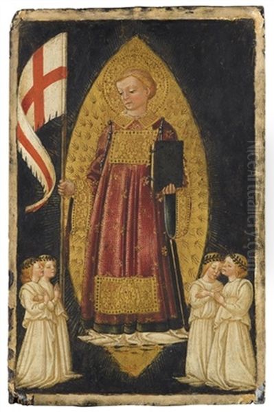 Saint Laurence In Glory With Four Angels - view 1