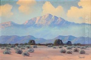 California Landscape With Desert And Mountains