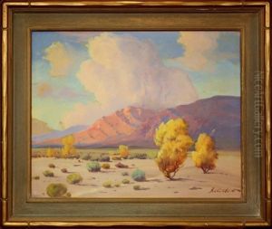 Desert Landscape With Red Hills by George Sanders Bickerstaff