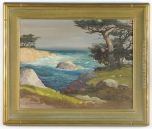 A California Coastal Scene Near Monterey by George Sanders Bickerstaff