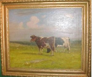 Cows Grazing by Albion Harris Bicknell