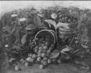 Strawberries And Flowers