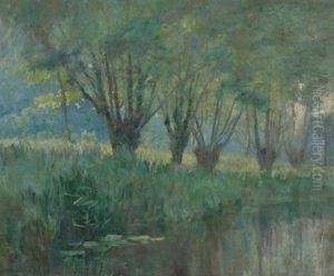 Trees And Pond by Frank Alfred Bicknell