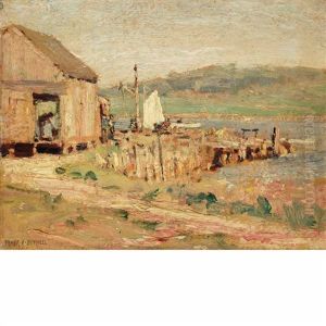 Old Fish Wharf, Cape Cod by Frank Alfred Bicknell