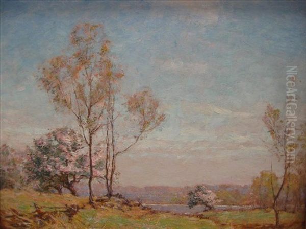 Landscape With Trees And A River - view 1