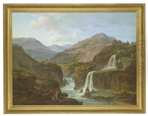 A Mountainous Landscape With A Waterfall, Tivoli