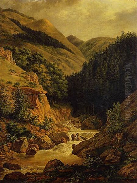 Landscape With A Waterfall - view 1