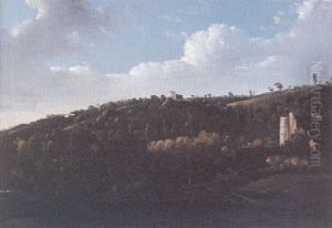 Paysage A La Riviere by Emile Bidault