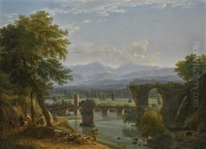 The Augustus Bridge Over The River Nera, Near The City Of Narni, Italy