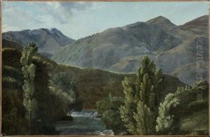 La Derniere Cascade D'isola Di Sora by Jean Joseph Xavier Bidault
