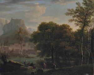 Vue D"isola Di Sora by Jean Joseph Xavier Bidault