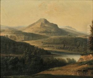 Landscape With River And Mountain Landscape With River And Mountain