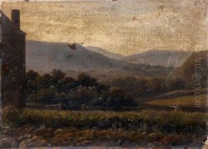 Jardin Au Pied Des Montagnes by Jean Joseph Xavier Bidault