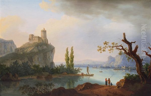 Rocky Coastal Landscape With Castle - view 1