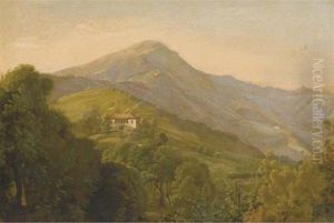 Un Paysage Italien Avec Une Villa Au Coucher Du Soleil
