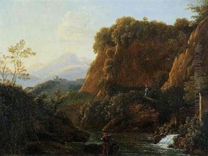 Paysage De Montagne Et De Riviere, Probablement Dans La Region De Carpentras by Jean Joseph Xavier Bidault