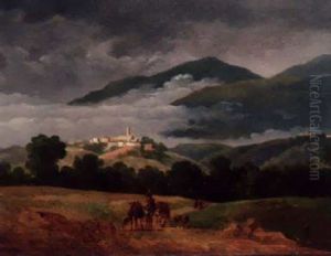 A Neatherd And His Cattle In A Mountainous Landscape A Neatherd And His Cattle In A Mountainous Landscape