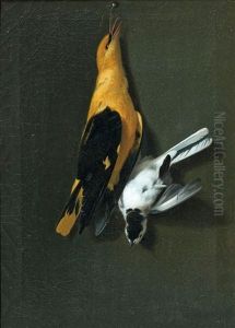 Nature Morte Aux Loriot Jaune Et Bergeronnette Grise