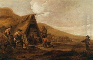 A Camp On A Shore by Cornelis de Bie