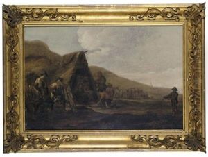 A Coastal Encampment by Cornelis de Bie