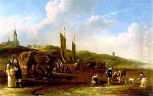 Der Strand Von Scheveningen by Cornelis de Bie