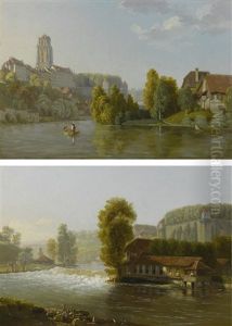 Views Of The Old City Of Bern, A Pair Views Of The Old City Of Bern, A Pair