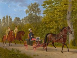 Zar Alexander I. Auf Einem Einspanner