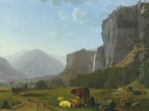 Der Reichenbachfall Bei Meiringen