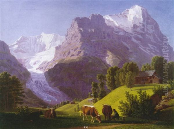 Eiger Und Unterer Grindelwald-gletscher - view 1