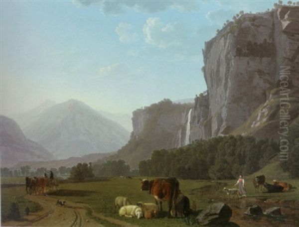 Der Reichenbachfall Bei Meiringen - view 1