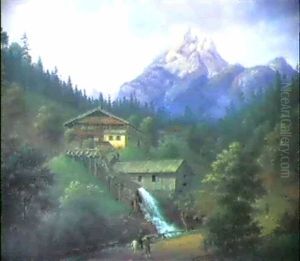 Bauernhof Mit Wassermuhle