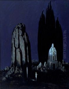 Le Temple Du Mystere De La Grotte by Boleslas Biegas