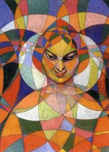 Femme Au Sourire Enigmatique by Boleslas Biegas