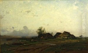 A Coastal Farm With Figures And Cows by Antonie Biel