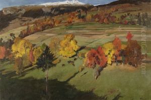 Paysage Automnal, Les Hauts De Saviese by Ernest Bieler