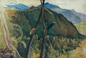 Paysage Valaisan (landscape In The Valais) by Ernest Bieler