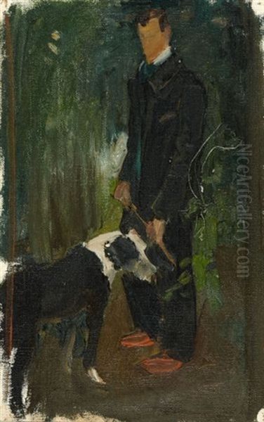 Mon Pere Avec Chien (my Father With Dog) - view 1
