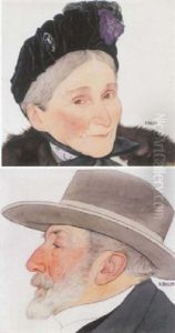 Portrait De La Mere D'ernest Bieler by Ernest Bieler