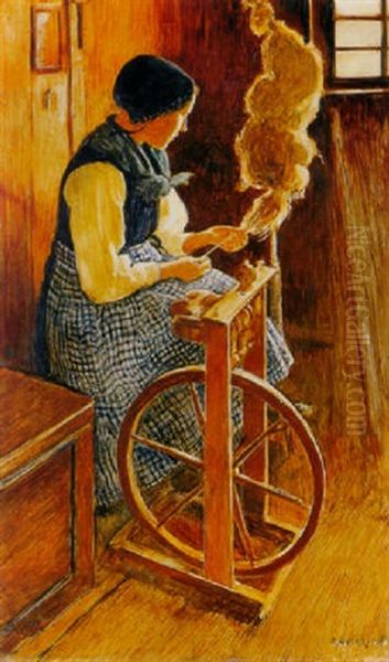 Femme Au Rouet - view 1