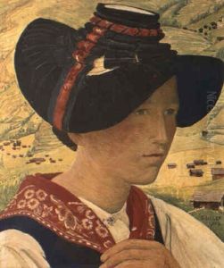 Bildnis Einer Jungen Frau In Der Tracht Von Evolene