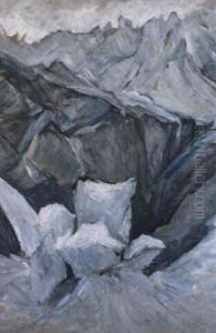 Glacier De Saas Fee by Ernest Bieler