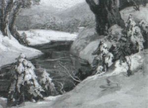 Snow Scene In The Catskills