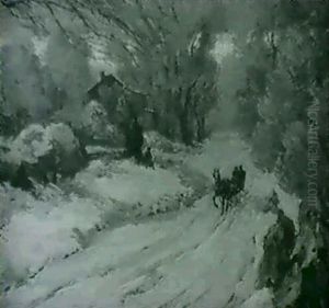 A Winter Sleigh Ride by Otto Bierhals