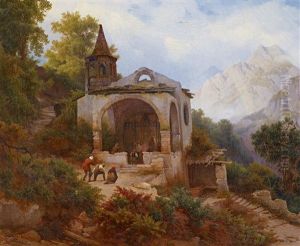 Einsiedlerkapelle In Den Bergen by Eduard Karl Biermann