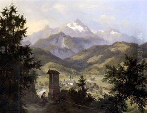 Blick Auf Berchtesgaden Und Den Watzmann