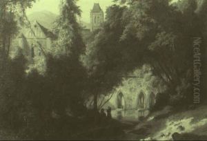 Vor Dem Kloster by Eduard Karl Biermann