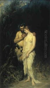 Faun Und Nymphe by Otto Biermer