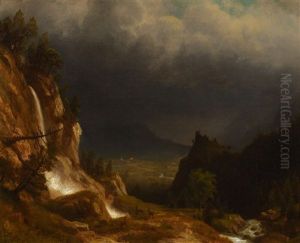 Evening In The Mountains by Albert Bierstadt